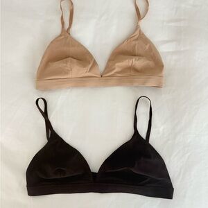 Aritzia Women's Bra Set - Tan and Black